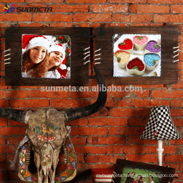 Sunmeta sublimation wooden rock photo frame wall hanging SH40